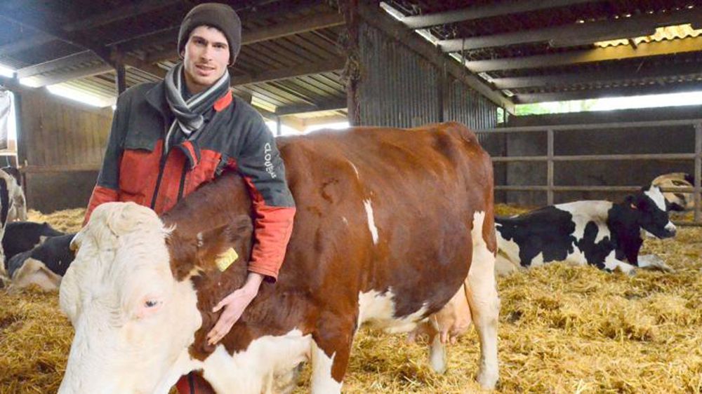 Thomas Bedouet, éleveur au Louroux (Indre-et- Loire), a choisi de livrer son lait à la laiterie de Saint-Denis-de- l’Hôtel. « Elle n’était pas la plus proche mais elle rémunère mieux. » © A. Richard